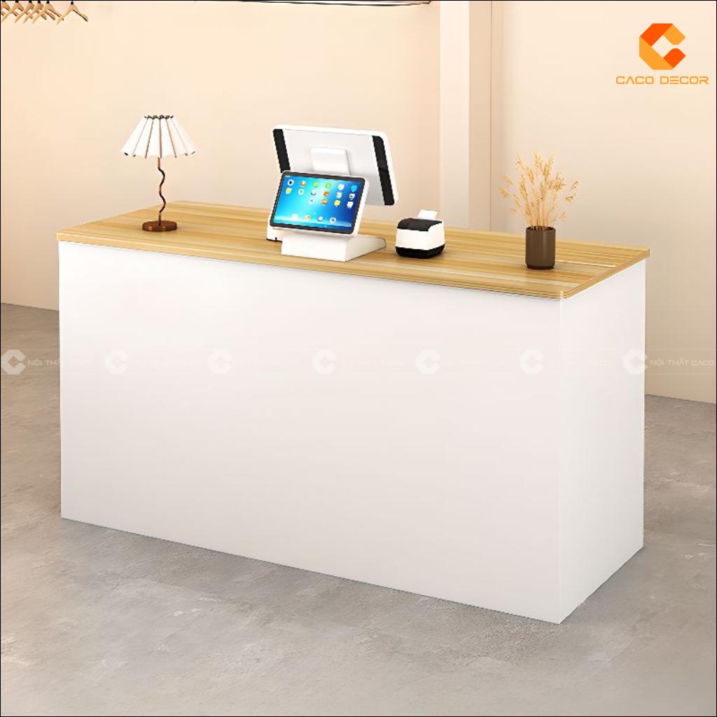 Tổng thể quầy lễ tân QLT032 dùng cho shop