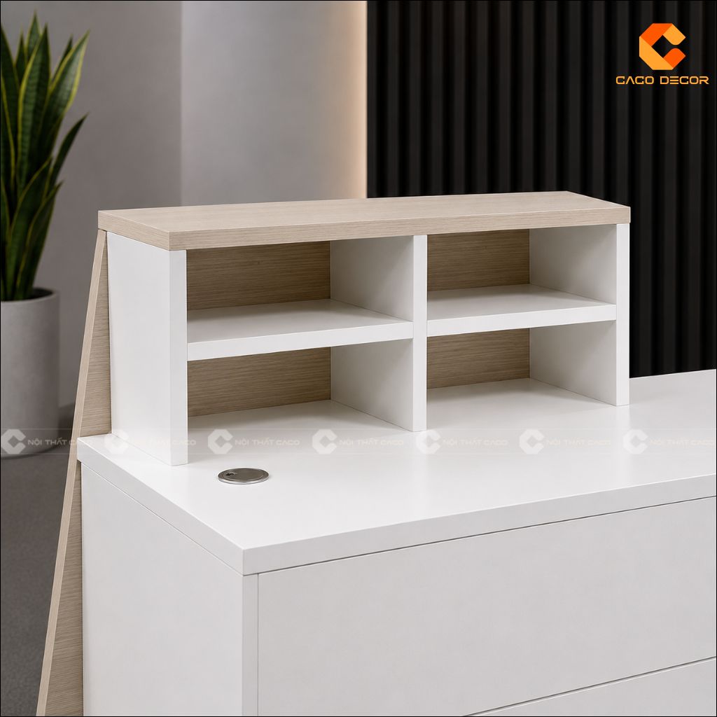 Quầy Lễ Tân Gỗ Công Nghiệp QLT037 Đẹp Hiện Đại | CaCo 2