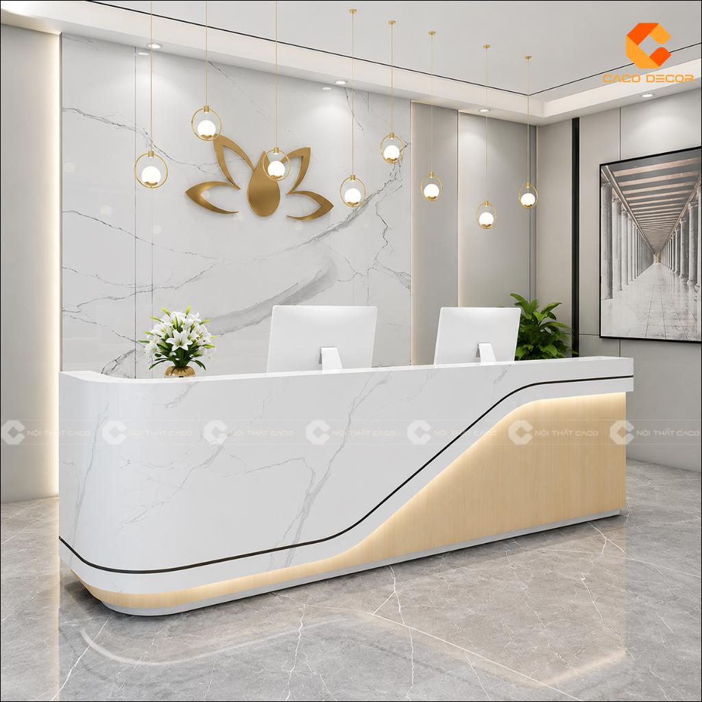 Quầy Lễ Tân Gỗ Công Nghiệp QLT038 Sang Trọng | CaCo 5