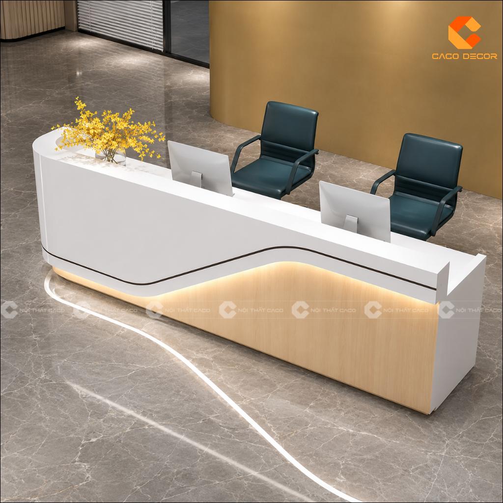 Quầy Lễ Tân Gỗ Công Nghiệp QLT038 Sang Trọng | CaCo 3