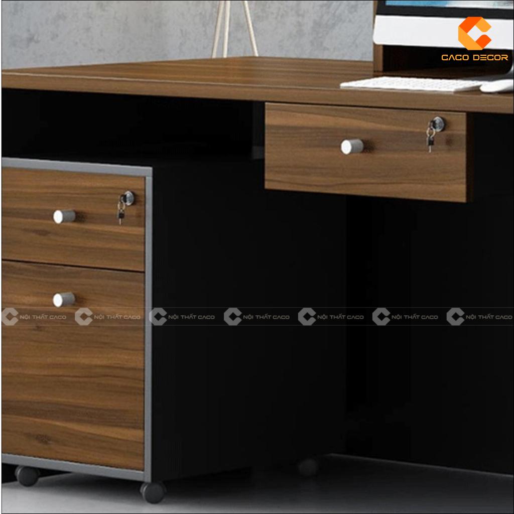 Mặt sau quầy lễ tân gỗ công nghiệp QLT039
