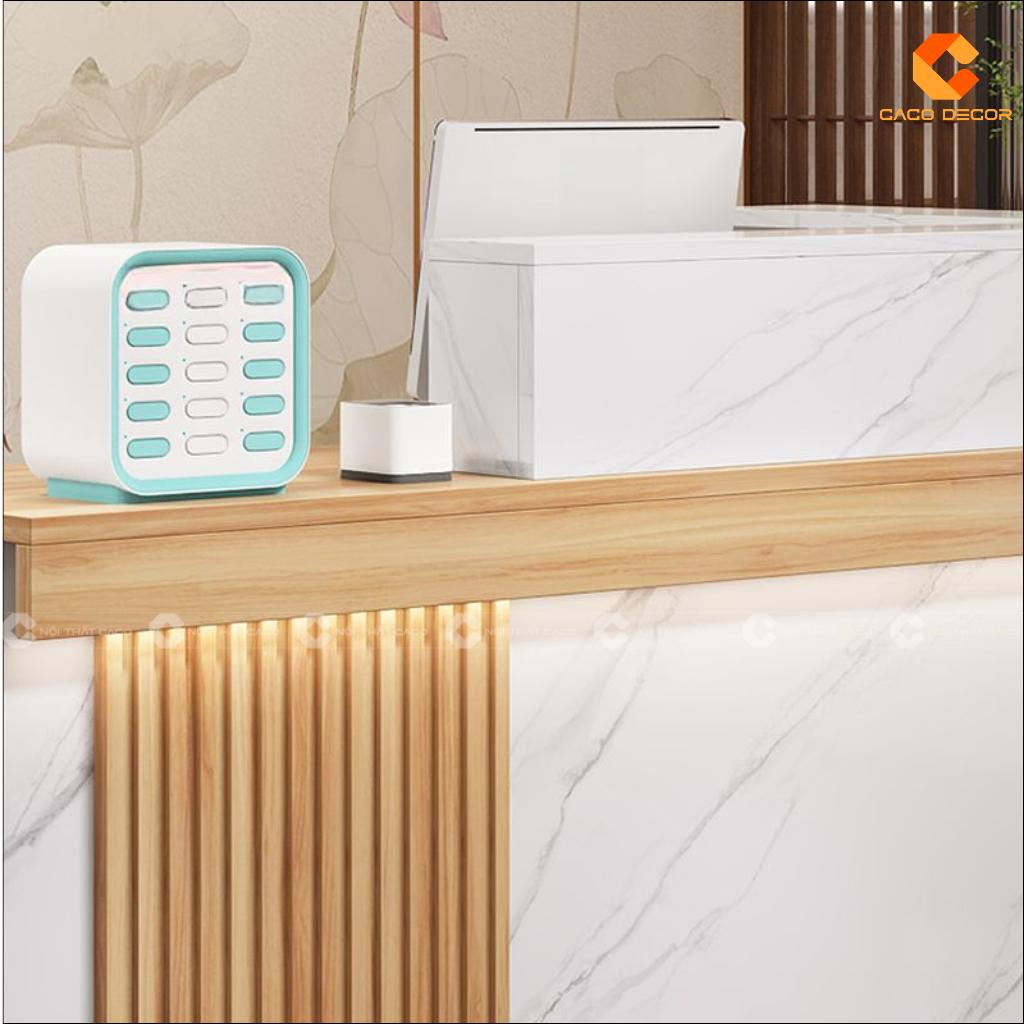 Quầy Lễ Tân Gỗ Công Nghiệp QLT040 Vân Đá Sang Trọng 2