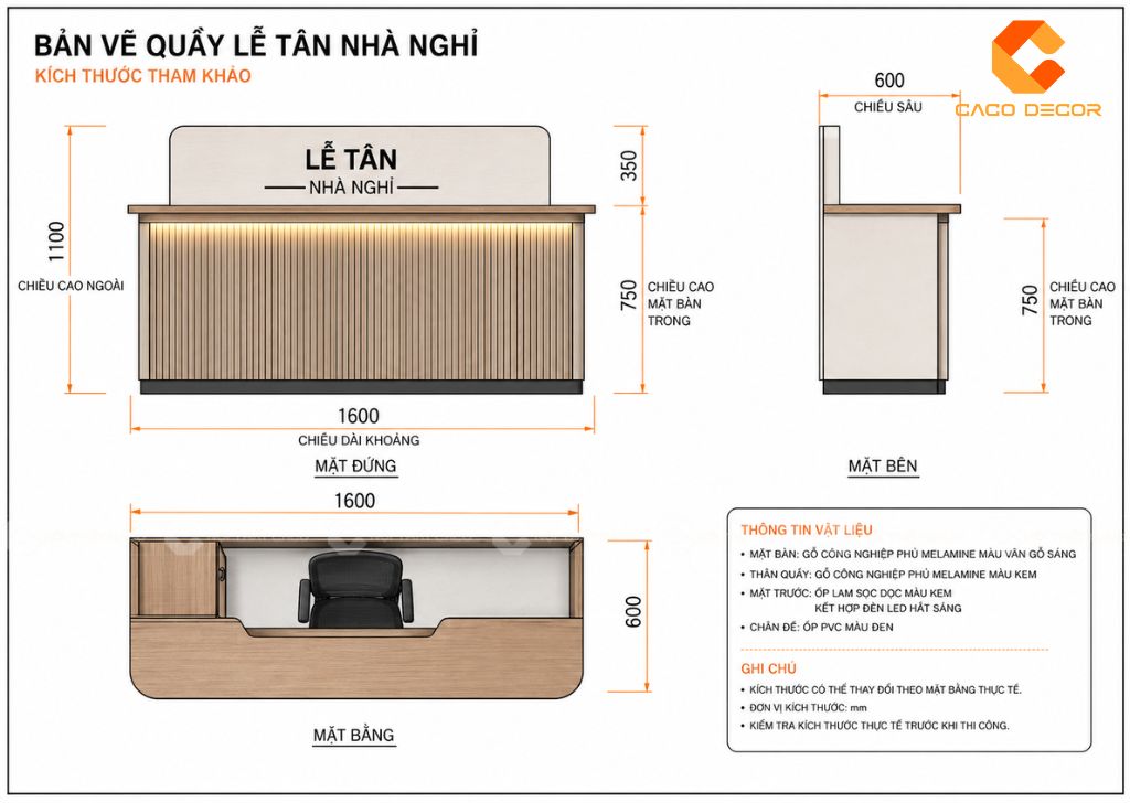 Mẫu Quầy Lễ Tân Nhà Nghỉ Đẹp, Ấn Tượng Cho Sảnh Tiếp Khách 22