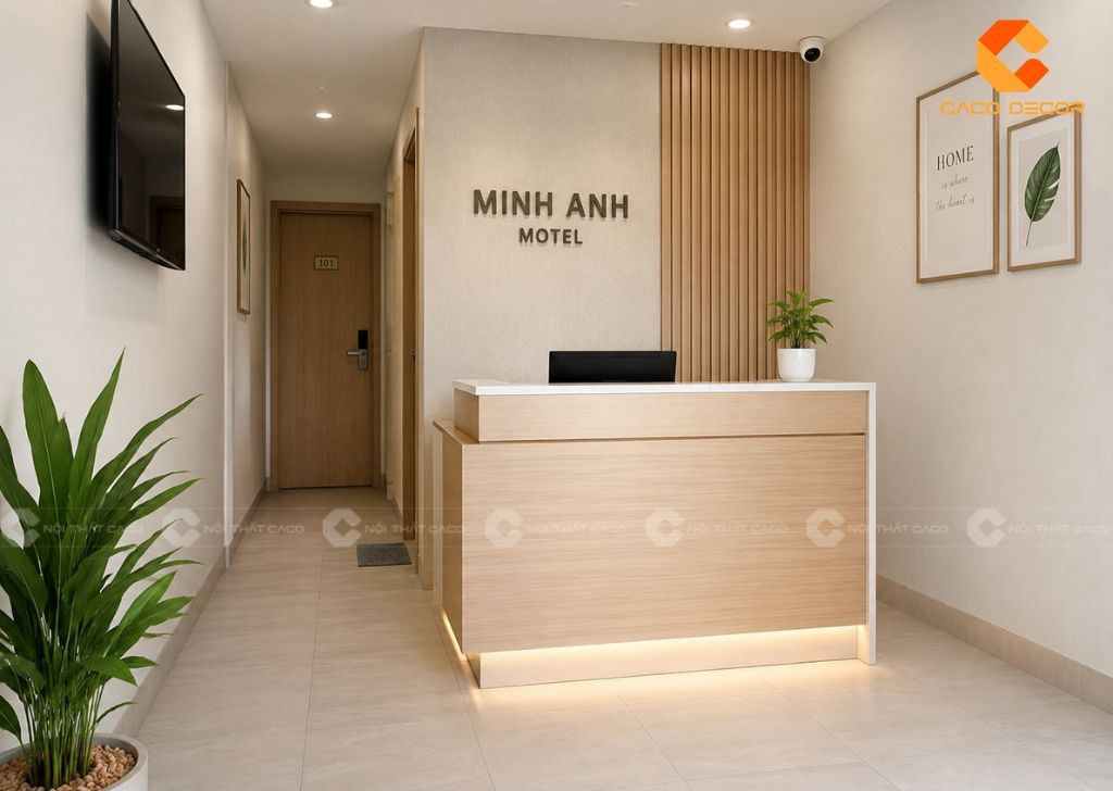 Mẫu Quầy Lễ Tân Nhà Nghỉ Đẹp, Ấn Tượng Cho Sảnh Tiếp Khách 4