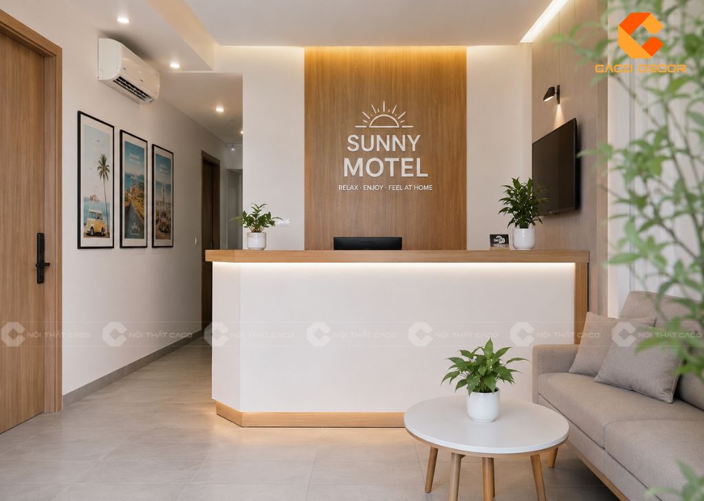 Mẫu Quầy Lễ Tân Nhà Nghỉ Đẹp, Ấn Tượng Cho Sảnh Tiếp Khách 5