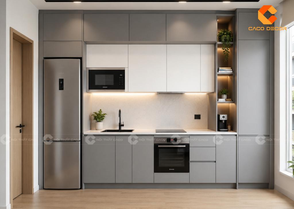 Mẫu Tủ Bếp Thông Minh Cho Nhà Nhỏ Đẹp, Tiện Nghi, Hiện Đại 20