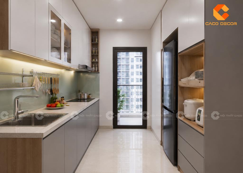 Mẫu Tủ Bếp Thông Minh Cho Nhà Nhỏ Đẹp, Tiện Nghi, Hiện Đại 18