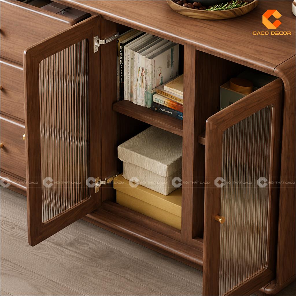 Bàn Làm Việc Tại Nhà Gỗ Tự Nhiên BLV057 Liền Tủ Tiện Nghi 5