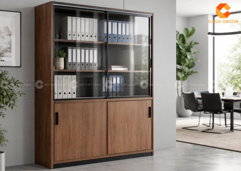 25 Mẫu Tủ Hồ Sơ Cửa Lùa Đẹp, Tiết Kiệm Diện Tích Văn Phòng 3
