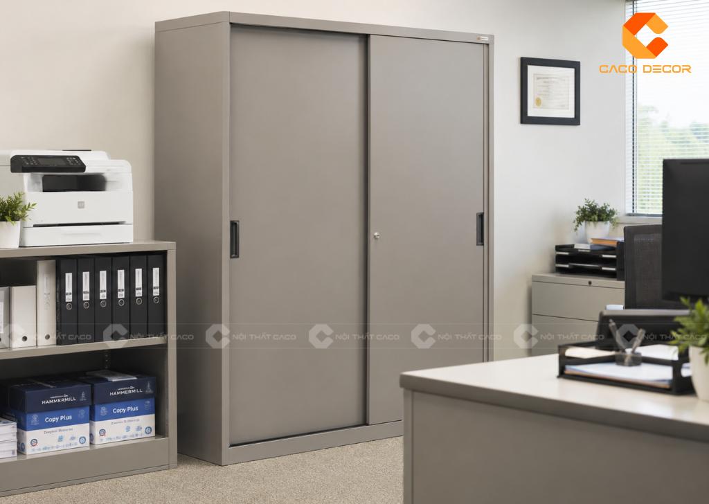 25 Mẫu Tủ Hồ Sơ Cửa Lùa Đẹp, Tiết Kiệm Diện Tích Văn Phòng 4
