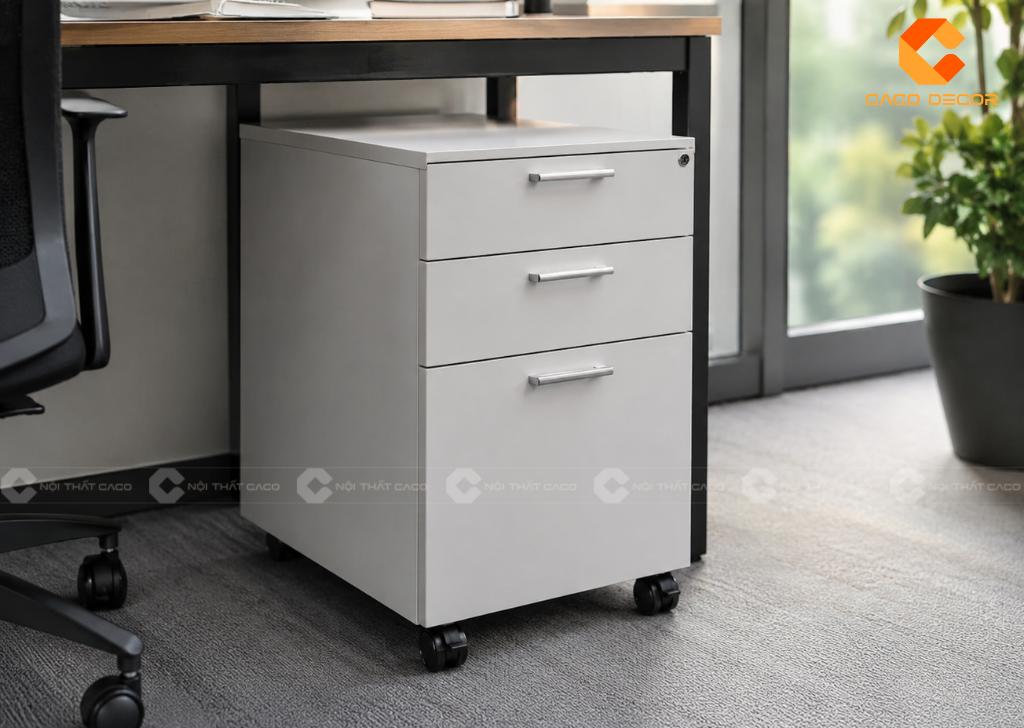 Tủ tài liệu di động ba ngăn kéo tiện dụng