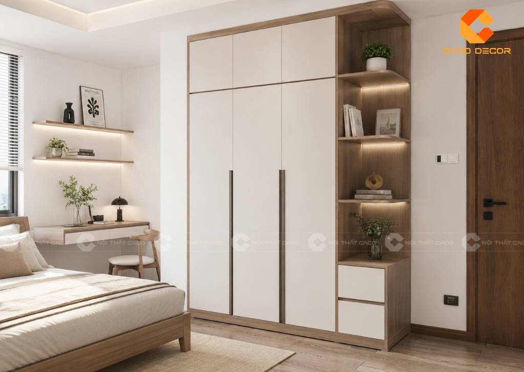 19 Mẫu Tủ Quần Áo 1m2 Đẹp Cho Phòng Ngủ Diện Tích Nhỏ 21