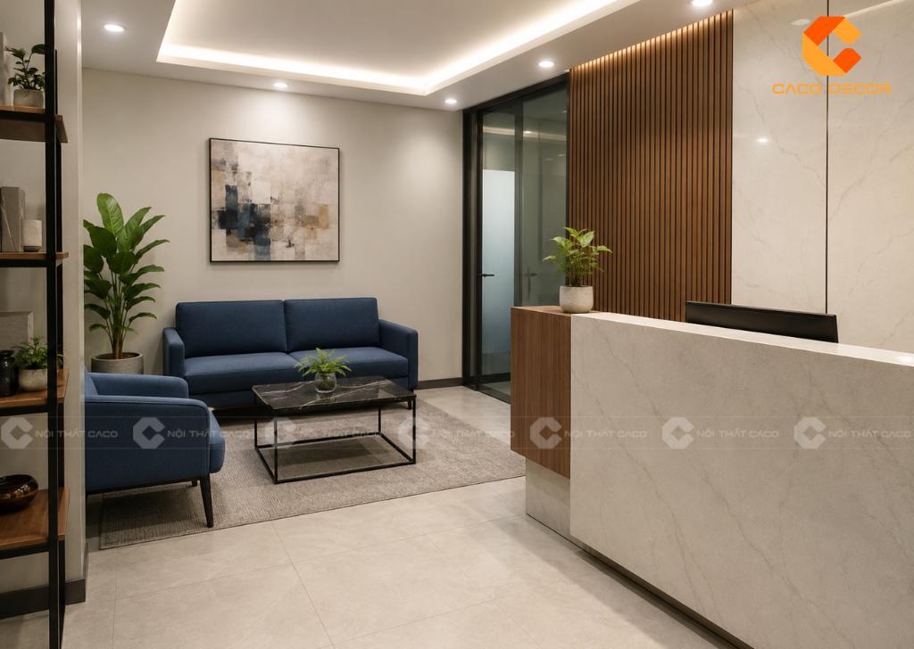 Văn phòng 30m2 kết hợp quầy tiếp khách nhỏ