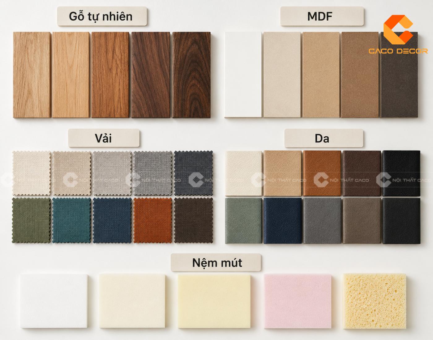 Các loại vật liệu ảnh hưởng đến giá bộ bàn ghế sofa