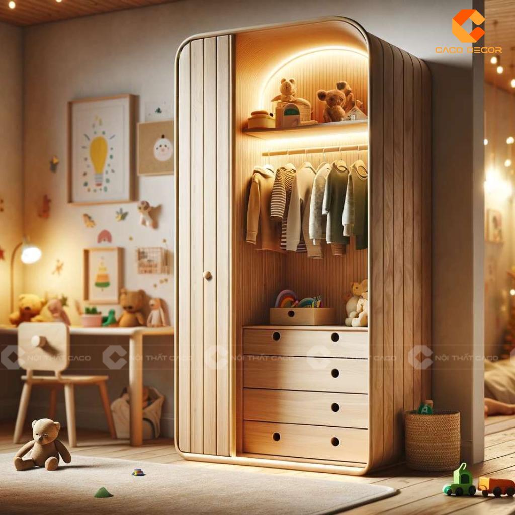 4 Mẹo Bố Trí Tủ Quần Áo Trẻ Em Hiện Đại Cho Phòng Ngủ Nhỏ 2