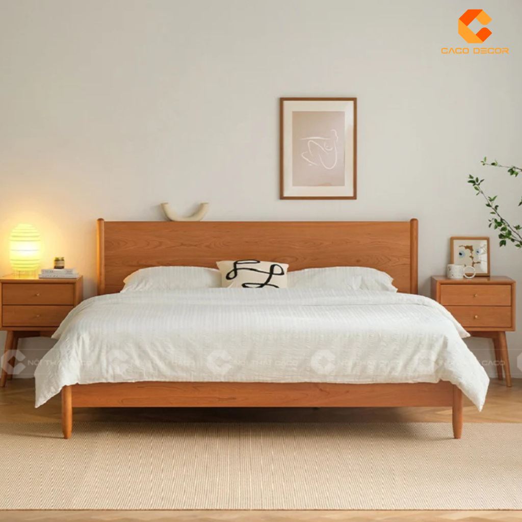 Giường ngủ gỗ tự nhiên GNTN066 hiện đại