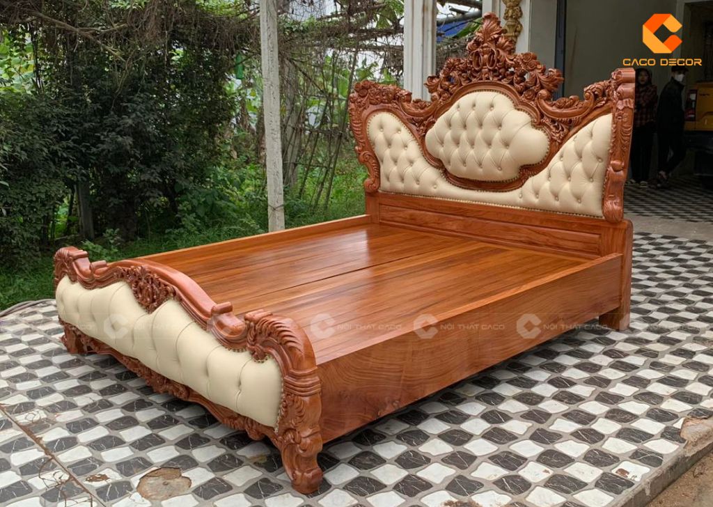 Giường ngủ gỗ tự nhiên GNTN067 bền bỉ