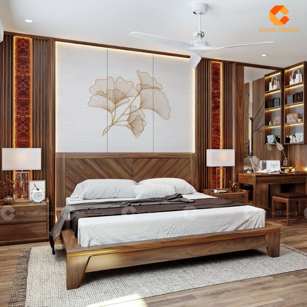 Giường ngủ gỗ tự nhiên GNTN068 bền bỉ