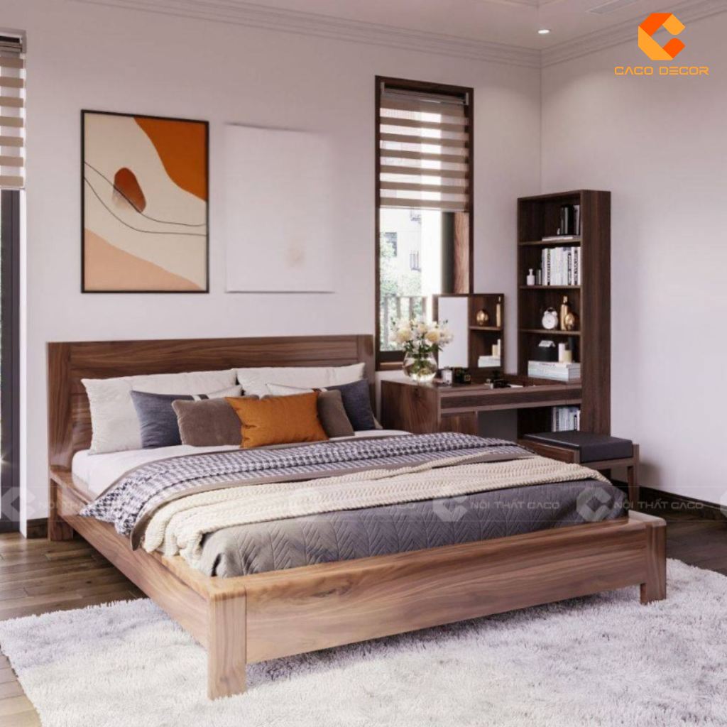 Giường ngủ gỗ tự nhiên GNTN069 sang trọng