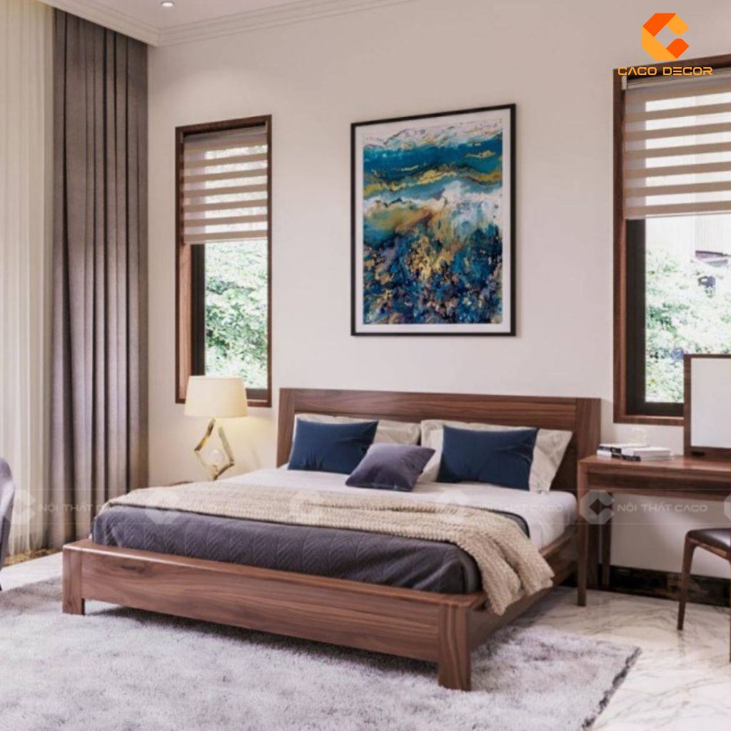 Giường ngủ gỗ tự nhiên GNTN069 đẹp chất lượng