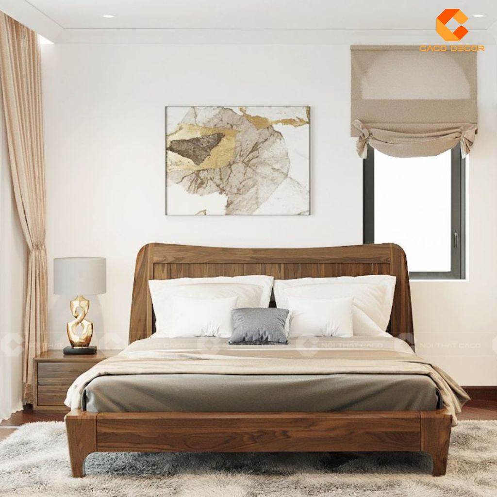 Giường ngủ gỗ tự nhiên GNTN070 sang trọng