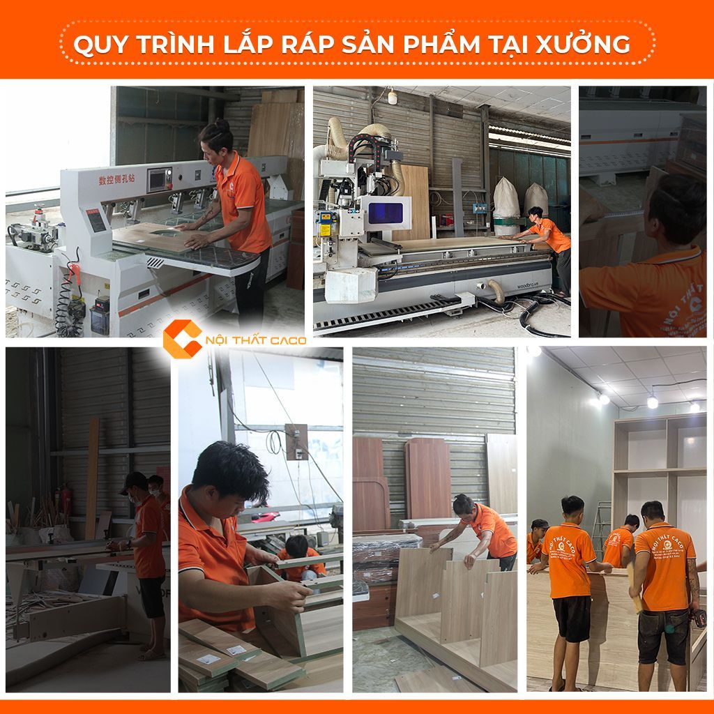 Quy trình lắp ráp sản phẩm tại xưởng Nội Thất CaCo