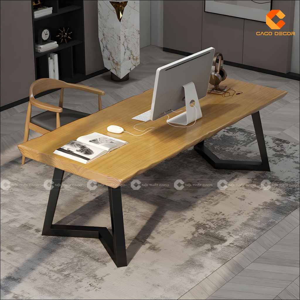 Bàn Giám Đốc Gỗ Tự Nhiên BGD064 Hiện Đại, Độc Đáo Cao Cấp 1