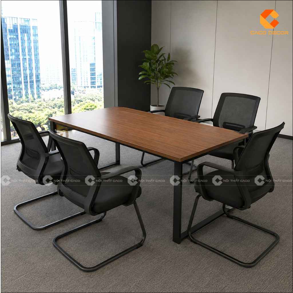 Top Mẫu Bàn Họp Chân Sắt 2m4 Hiện Đại, Đẹp Năm 2026 1