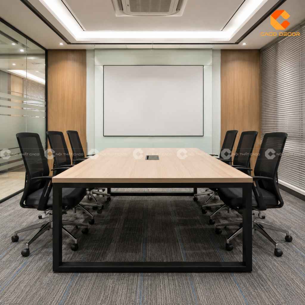 Top Mẫu Bàn Họp Chân Sắt 2m4 Hiện Đại, Đẹp Năm 2026 7