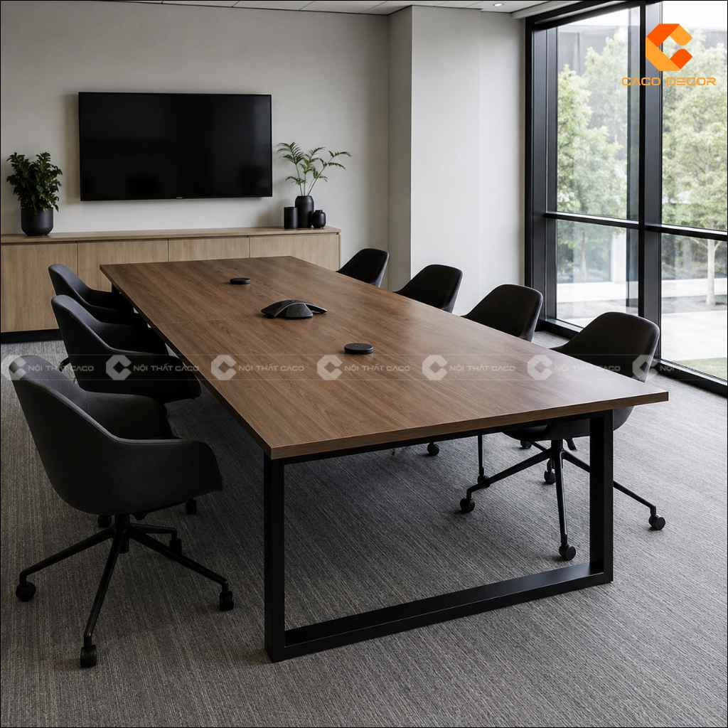 Top Mẫu Bàn Họp Chân Sắt 2m4 Hiện Đại, Đẹp Năm 2026 10