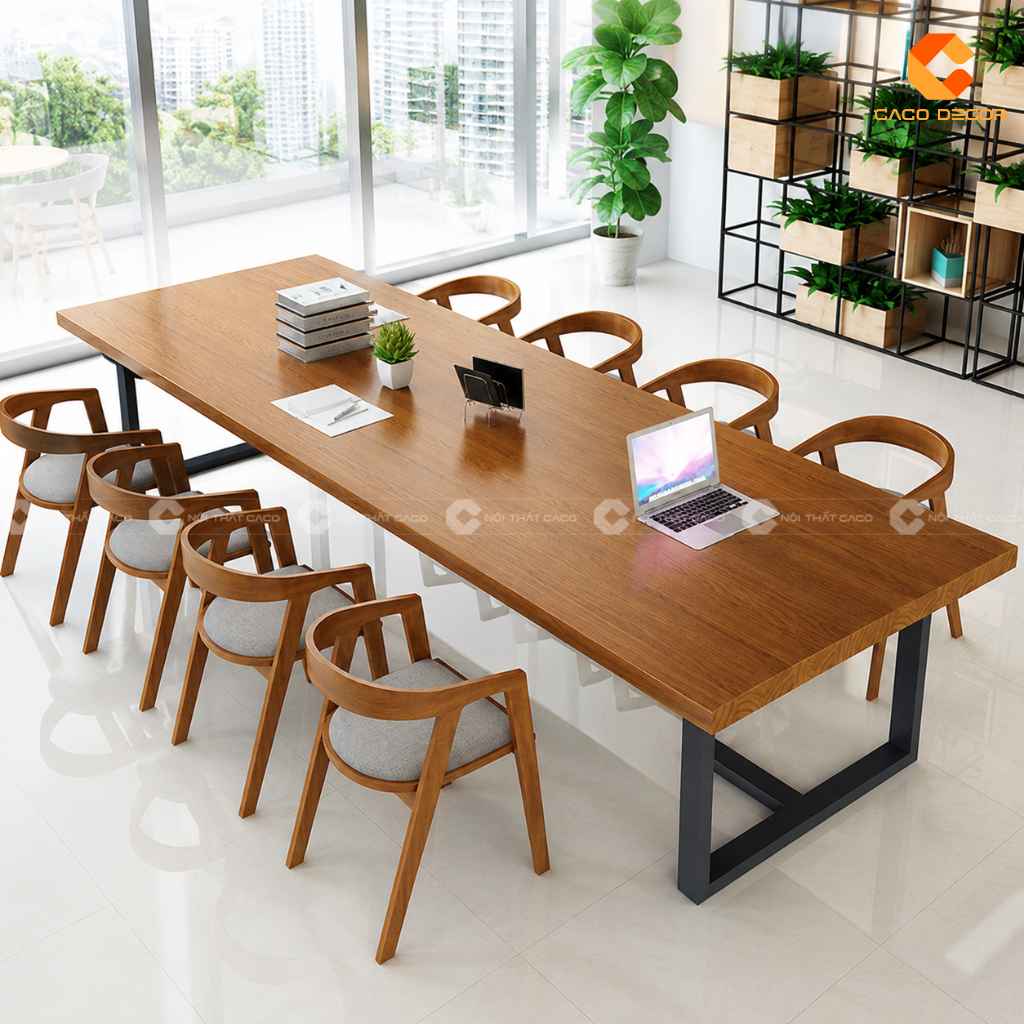 Top Mẫu Bàn Họp Chân Sắt 2m4 Hiện Đại, Đẹp Năm 2026 13