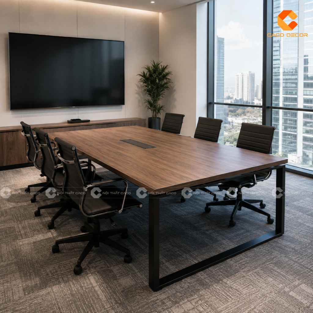 Top Mẫu Bàn Họp Chân Sắt 2m4 Hiện Đại, Đẹp Năm 2026 19