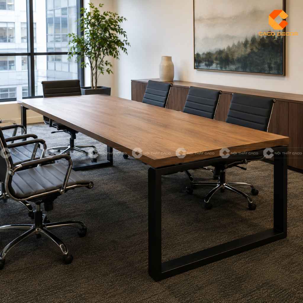 Top Mẫu Bàn Họp Chân Sắt 2m4 Hiện Đại, Đẹp Năm 2026 22