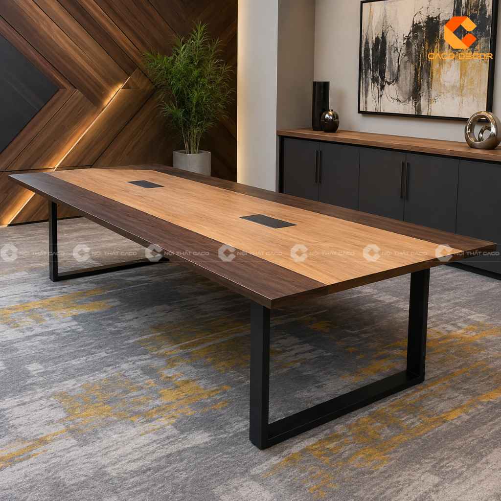 Top Mẫu Bàn Họp Chân Sắt 2m4 Hiện Đại, Đẹp Năm 2026 23