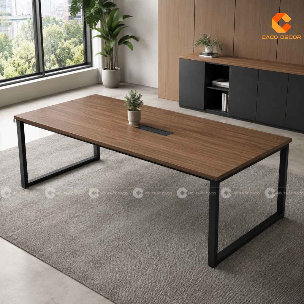 Top Mẫu Bàn Họp Chân Sắt 2m4 Hiện Đại, Đẹp Năm 2026 17