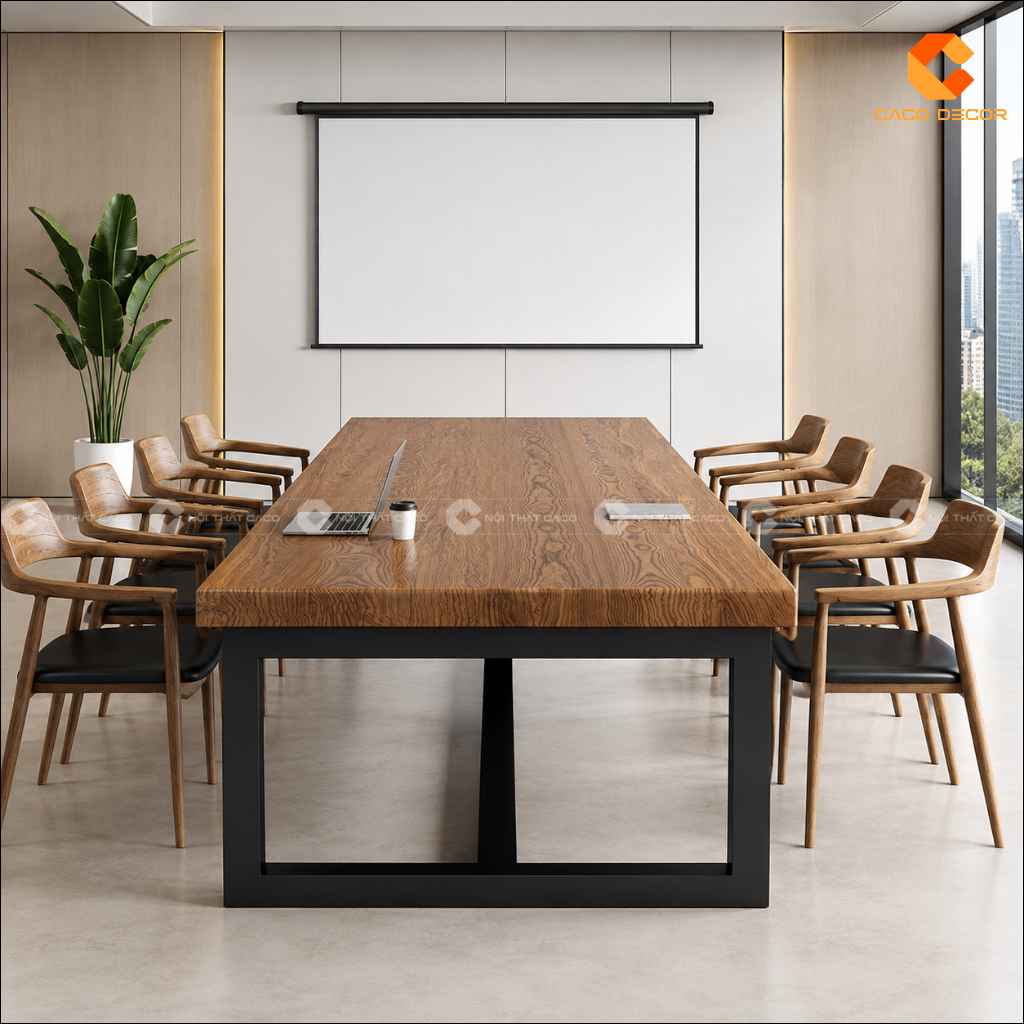 Top Mẫu Bàn Họp Chân Sắt 2m4 Hiện Đại, Đẹp Năm 2026 14