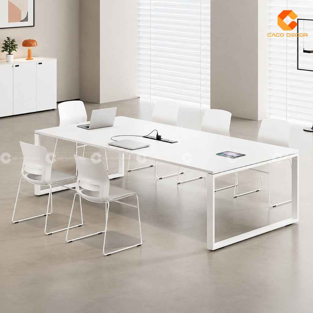 Top Mẫu Bàn Họp Chân Sắt 2m4 Hiện Đại, Đẹp Năm 2026 2