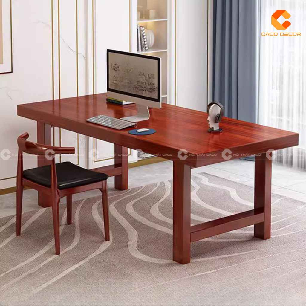 Bàn làm việc BGD065 màu gỗ đỏ sang trọng và nổi bật