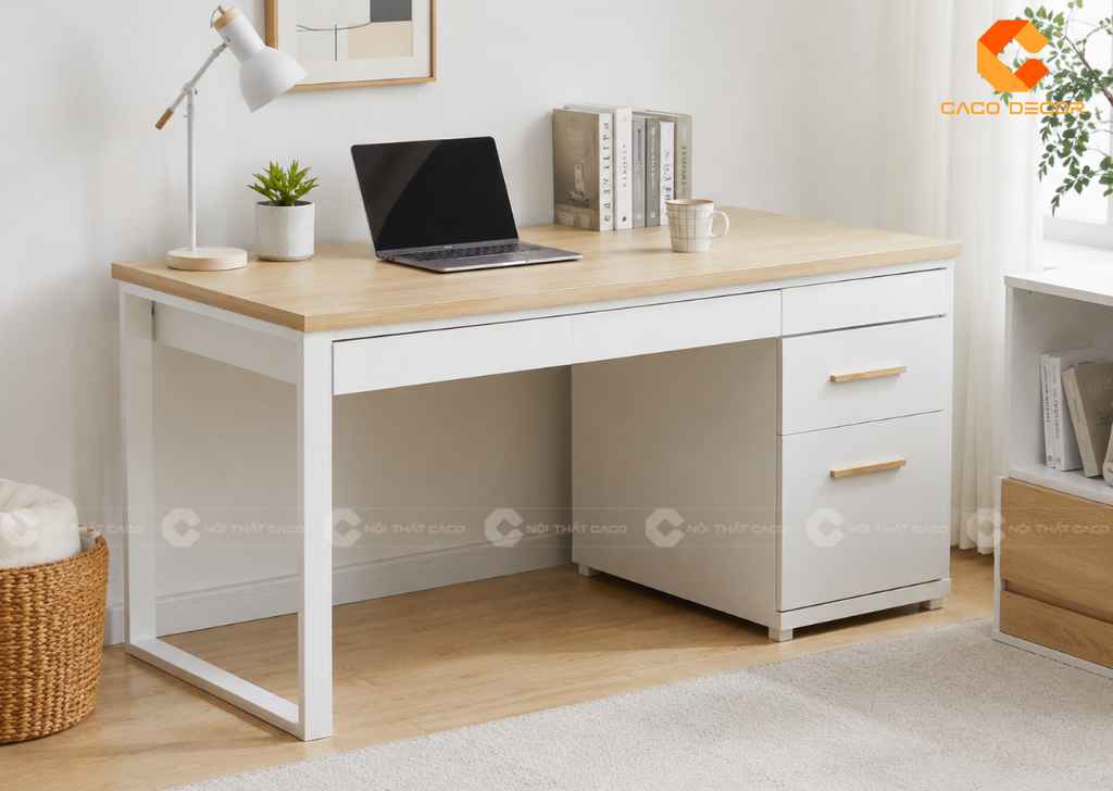Bàn Làm Việc Màu Trắng: 25+ Mẫu Đẹp Xu Hướng 2026 17