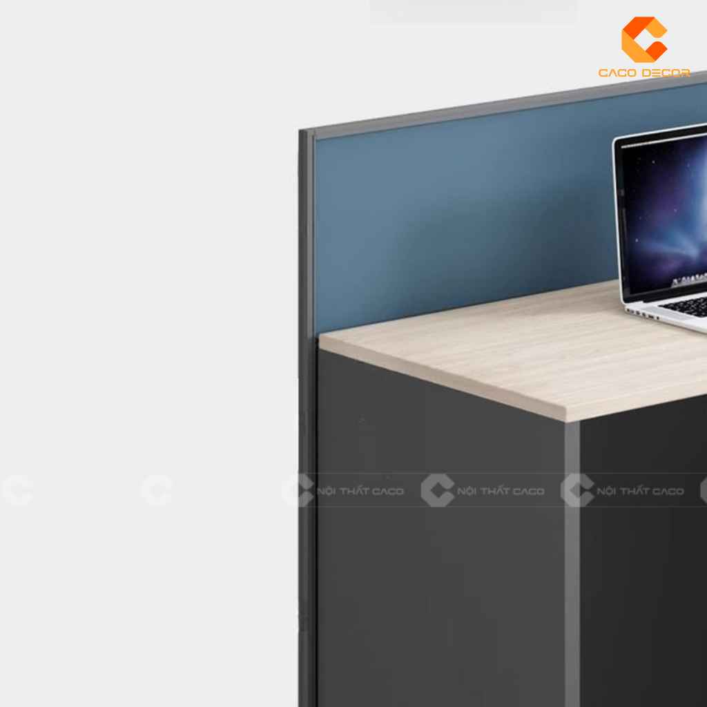 Cận cảnh vách ngăn bàn làm việc nhân viên BLVNV35 màu xám hiện đại