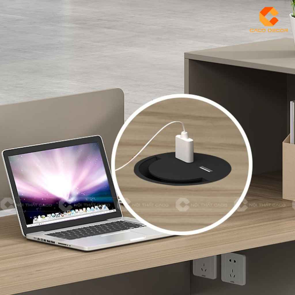 Bàn Làm Việc Nhân Viên BLVNV36 Có Kệ Trên Và Tủ Liền 3