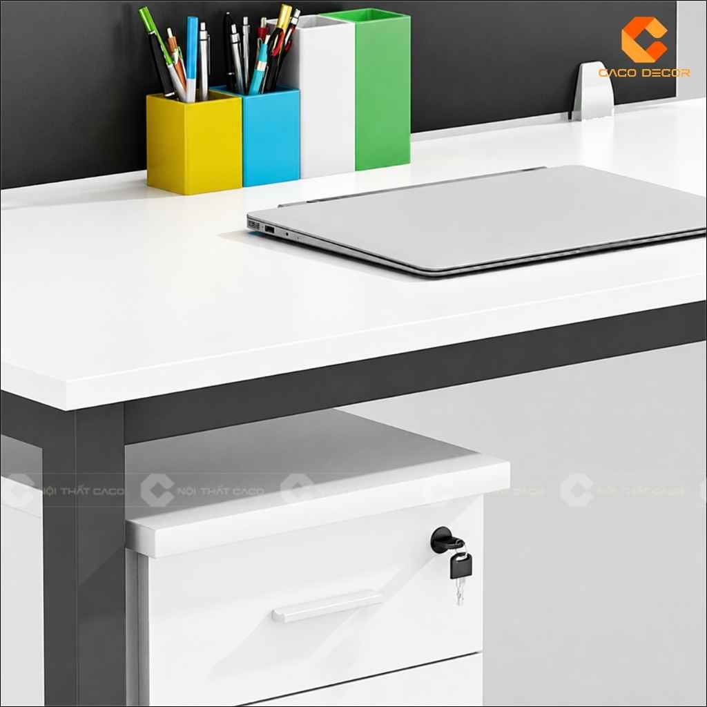 Bàn Làm Việc Nhân Viên BLVNV40 Cụm 4 Chỗ Có Vách Ngăn 3