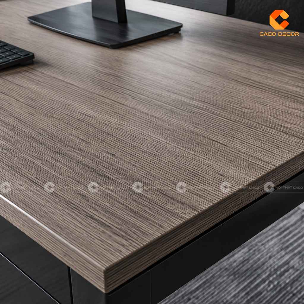 Bề mặt gỗ bàn làm việc hiện đại