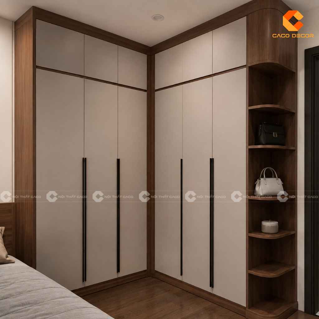 25+ Mẫu Tủ Quần Áo Chữ L Đẹp, Tiện Nghi, Xu Hướng 2026 4