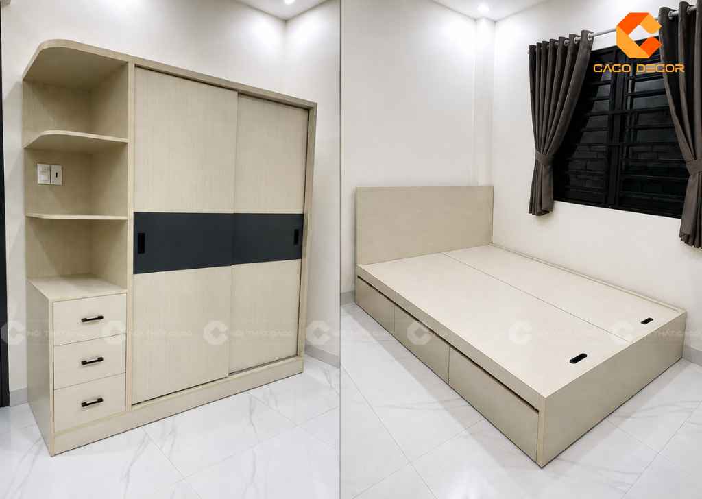 Combo phòng ngủ thứ 3 được chụp thực tế tại nhà chị Mai