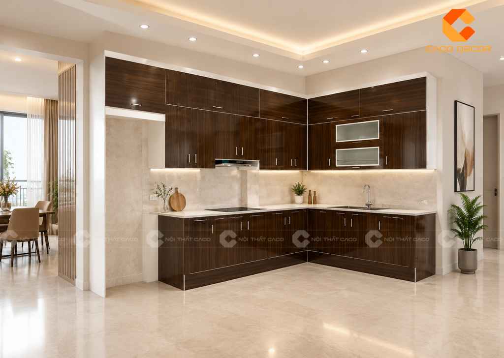 Nên Làm Tủ Bếp Nhựa Hay Gỗ Công Nghiệp? So Sánh Chi Tiết 2