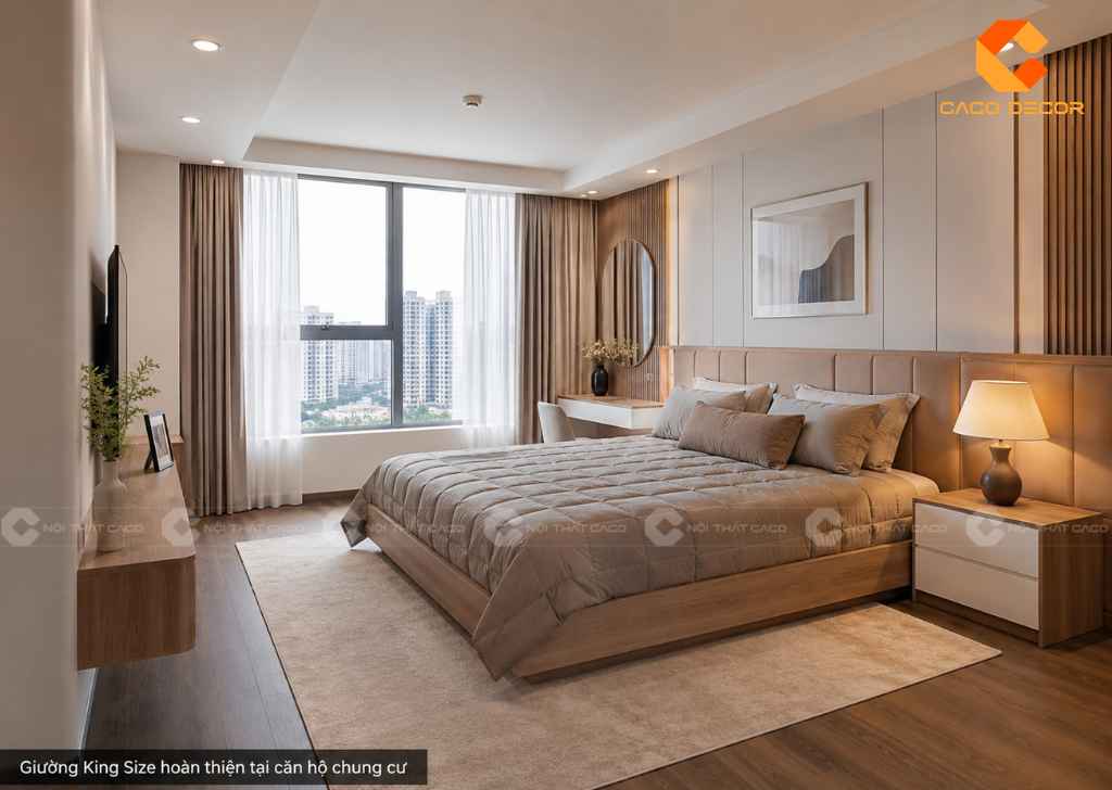 Giường King Size Kích Thước Bao Nhiêu? Mẫu Đẹp 2026 2