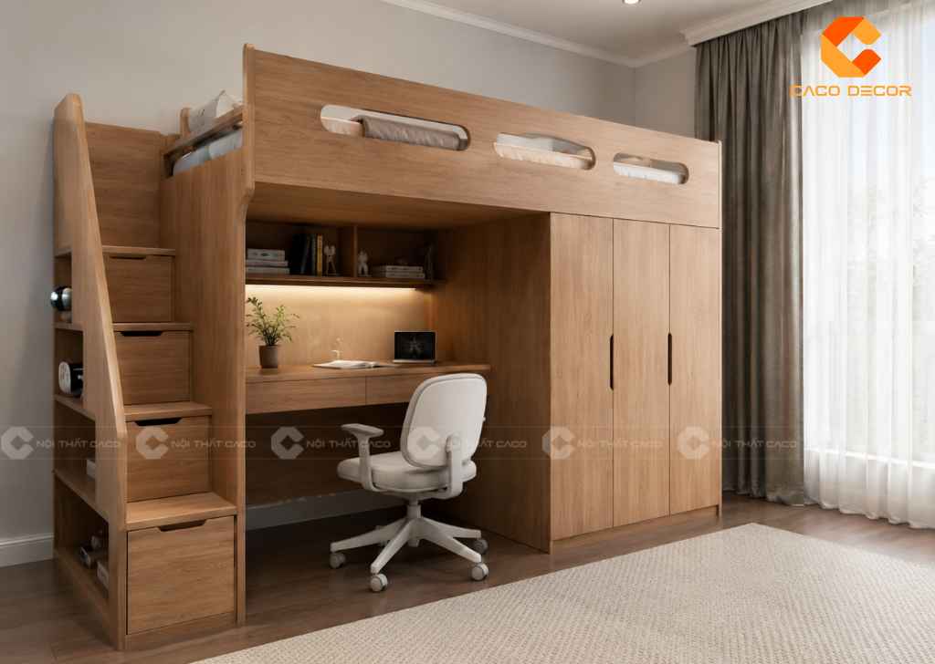 TOP 20 Mẫu Giường Tầng Gỗ Công Nghiệp Đẹp, Giá Xưởng 2026 16