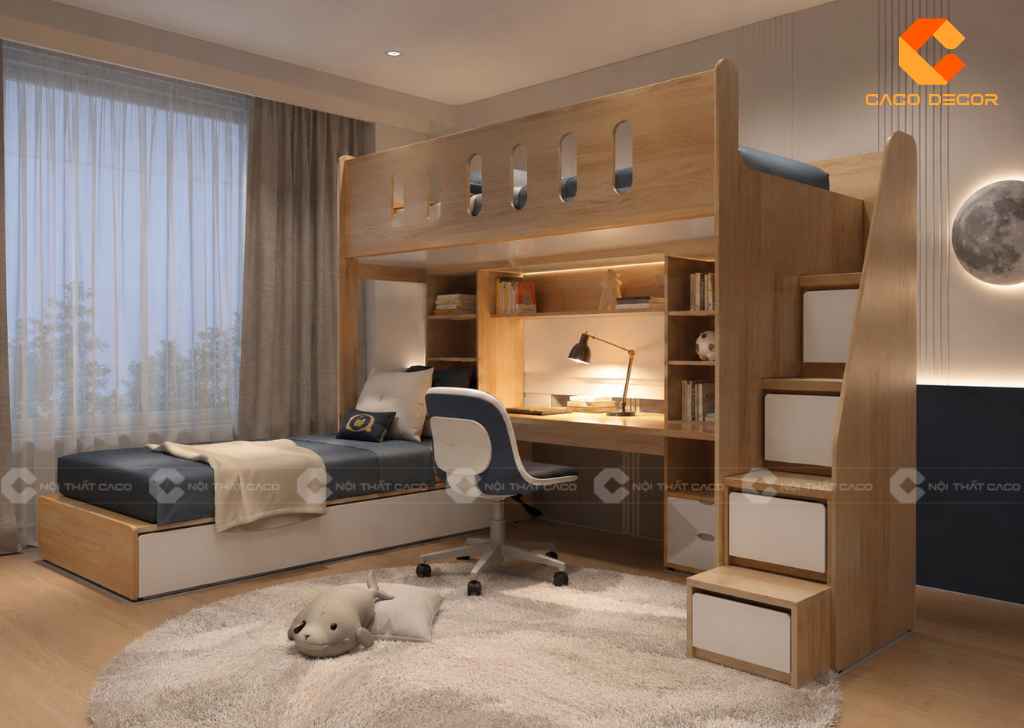 TOP 20 Mẫu Giường Tầng Gỗ Công Nghiệp Đẹp, Giá Xưởng 2026 19