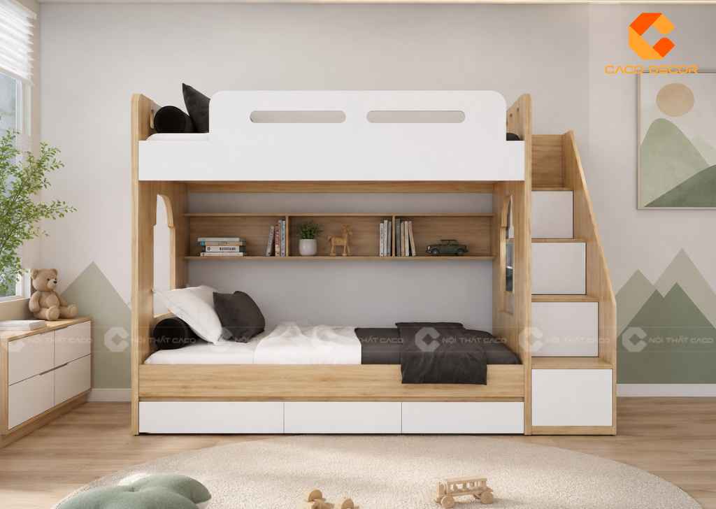 TOP 20 Mẫu Giường Tầng Gỗ Công Nghiệp Đẹp, Giá Xưởng 2026 20